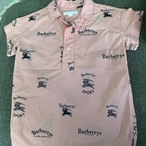 Gucci Burberry girls shirt 109% cotton like new